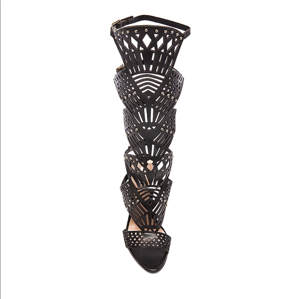 SCHUTZ Brasiliana Convertible Laser-Cut Sandal. - Picture 5 of 6